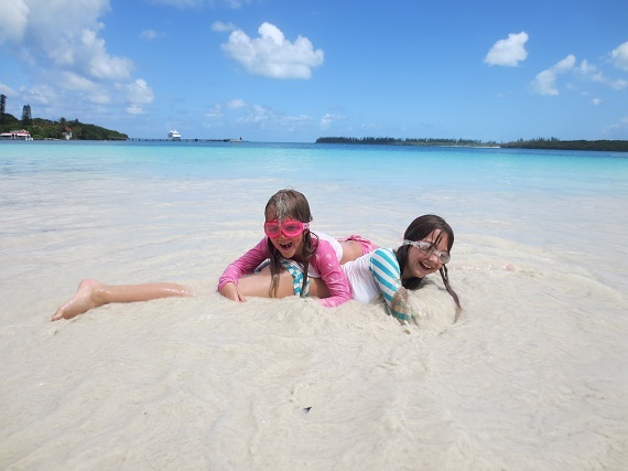Pristine island beaches create lots of relaxed - and free! - family fun