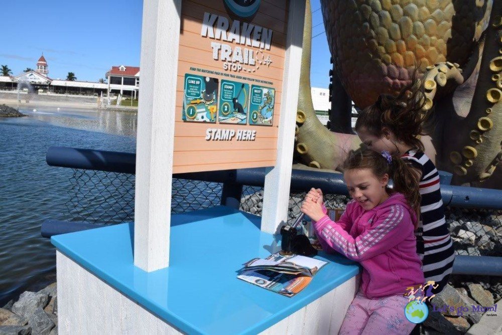Samantha gets enthusiastic with the Kraken stamp
