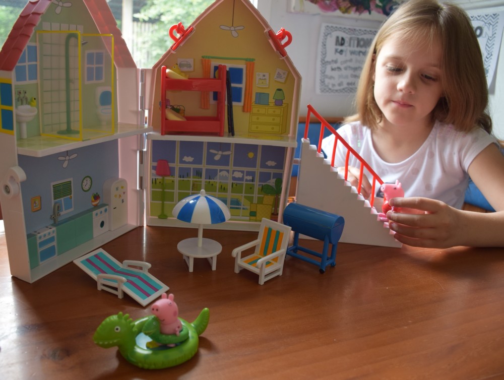 The Sunshine Holiday Villa is portable fun that closes up, complete with carry-handle