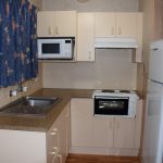 The cabin kitchen is well fitted-out for holiday cooking