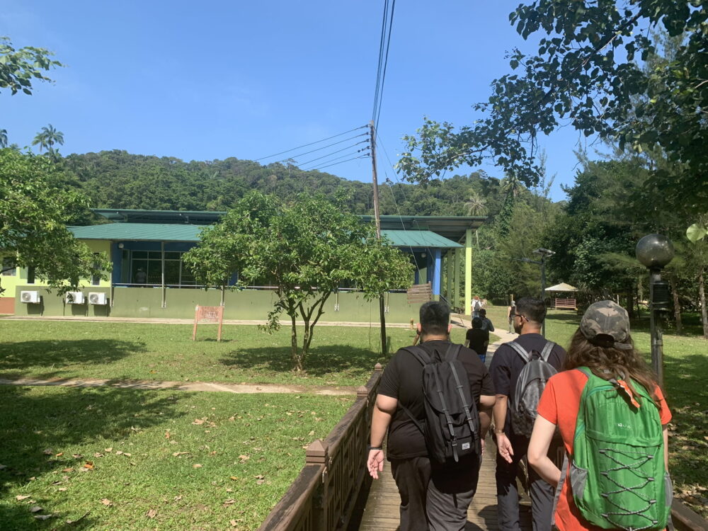 Walking to the Bako NP Visitor's Center
