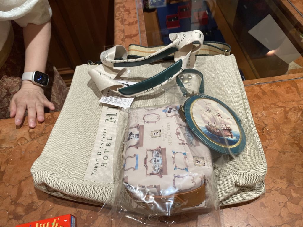 Tokyo Disney MiraCosta Hotel gift shop exclusive guest bag