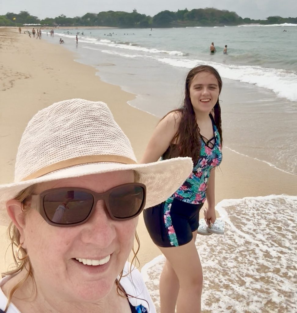 We had to paddle in the Indian Ocean!