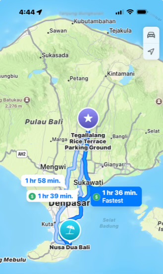 Our day trip route
