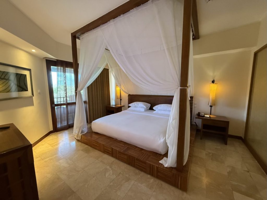 The gorgeous king-sized bed