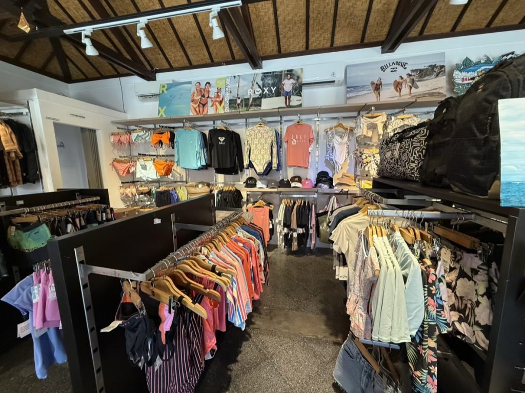 Inside the Surf Shop at the Grand Hyatt Bali