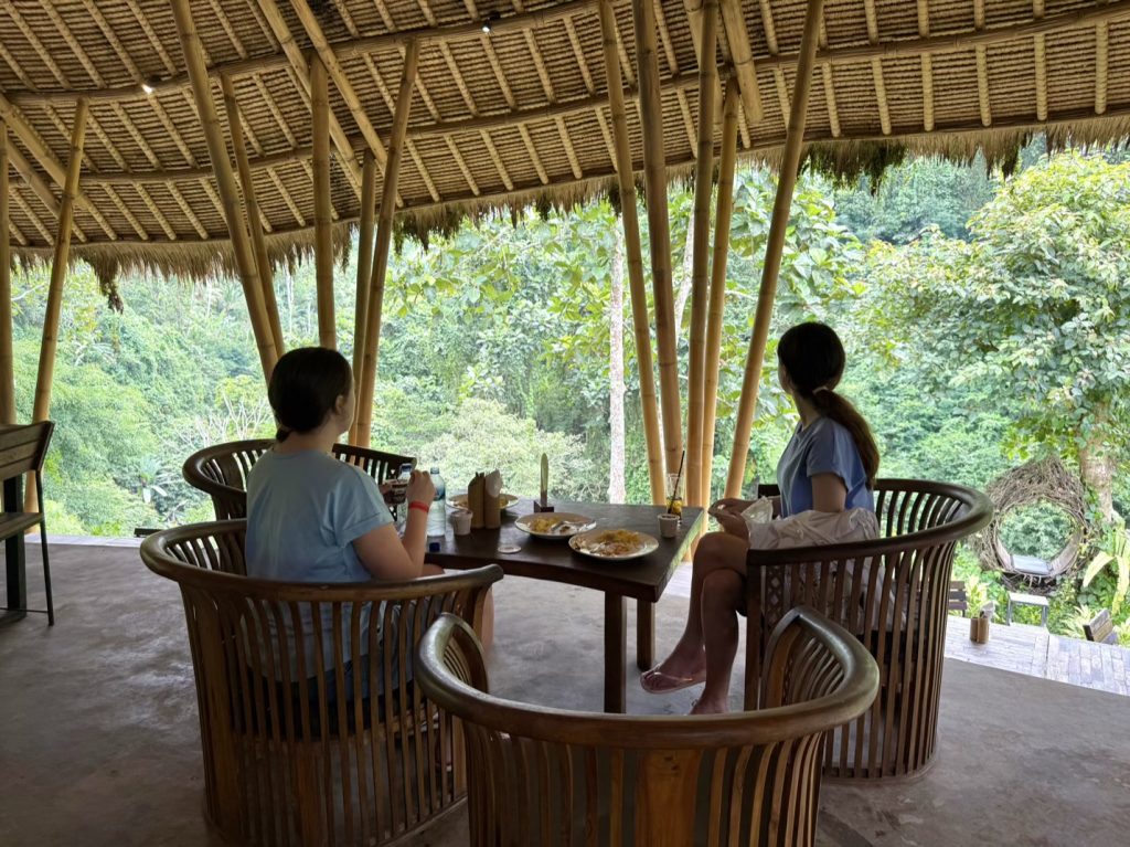 The cafe was a beautiful spot to have lunch