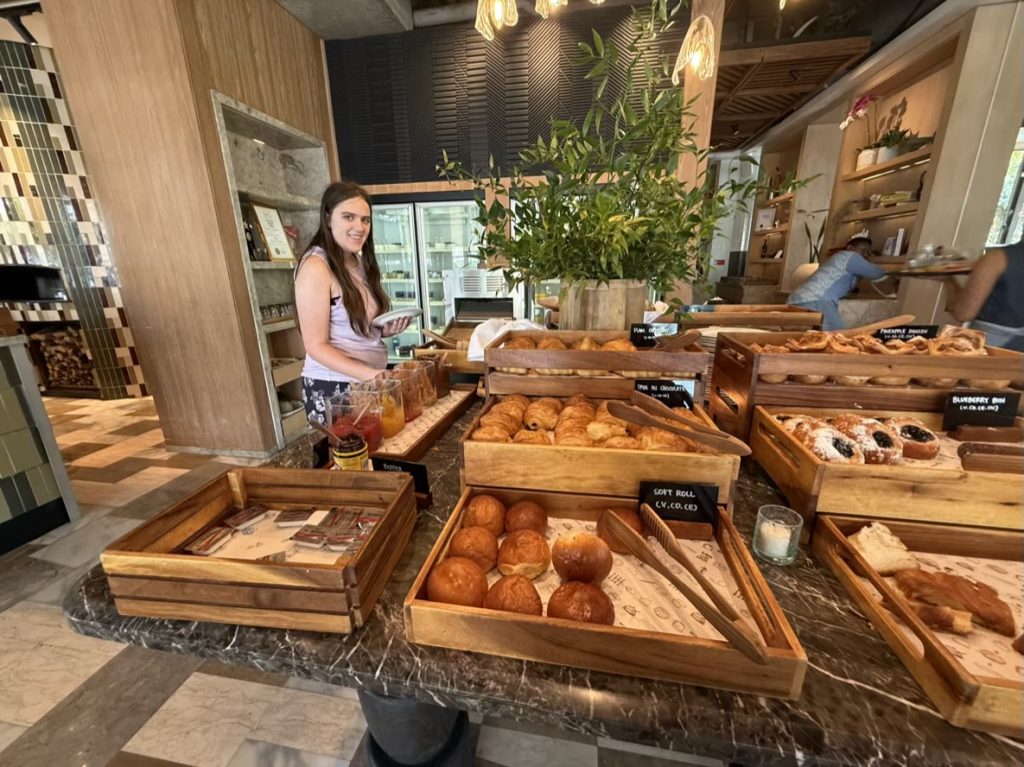 There's always ample fresh pastries