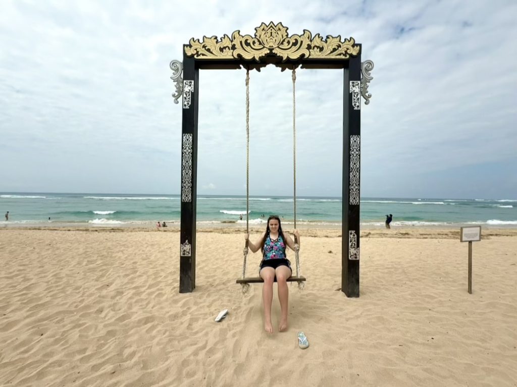The Grand Hyatt Bali swing at Mengiat Beach was fun and made for great photos too!
