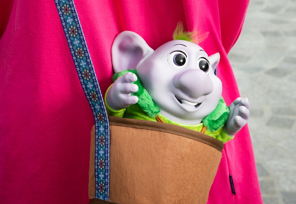 Runa the interactive Troll toy from World of Frozen at Paris Disney