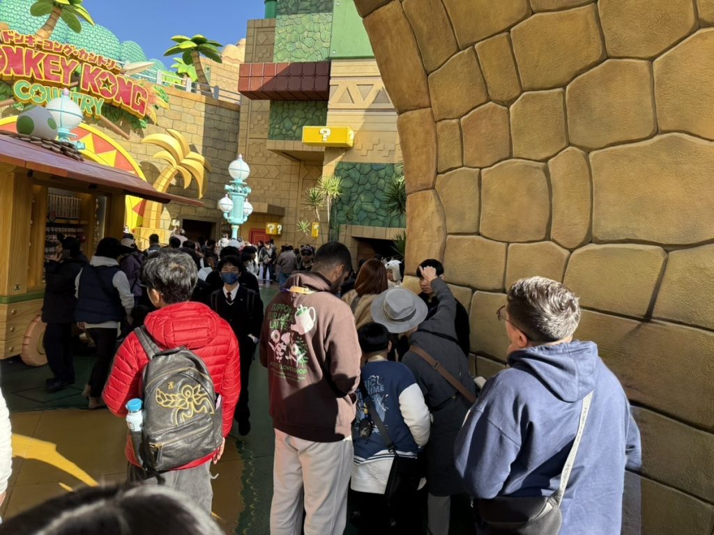 A USJ VIP Tour group inside Super Nintendo World