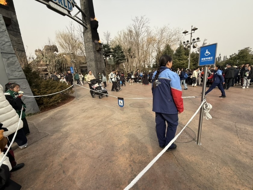 An accessible viewing area for a daytime parade