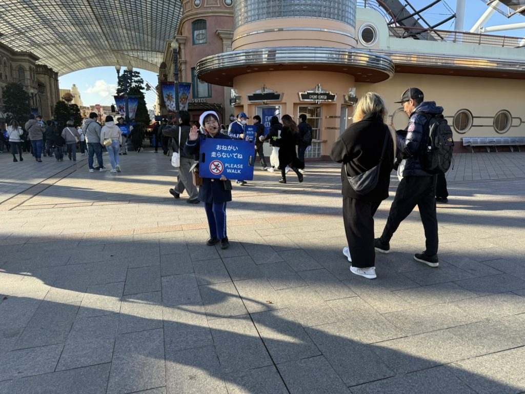 Despite staff's best efforts, some people still like to run to Super Nintendo World in the morning