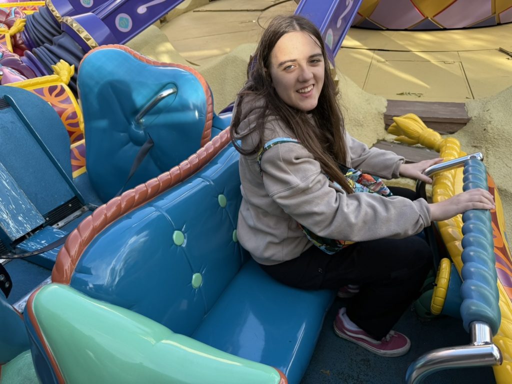 This ride carriage can accommodate a wheelchair